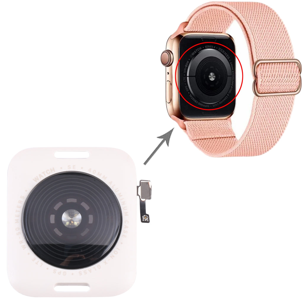 Glass Back Cover With Wireless Charging Coil For Apple Watch Series SE 2022 40mm LTE Edition (Starlight)