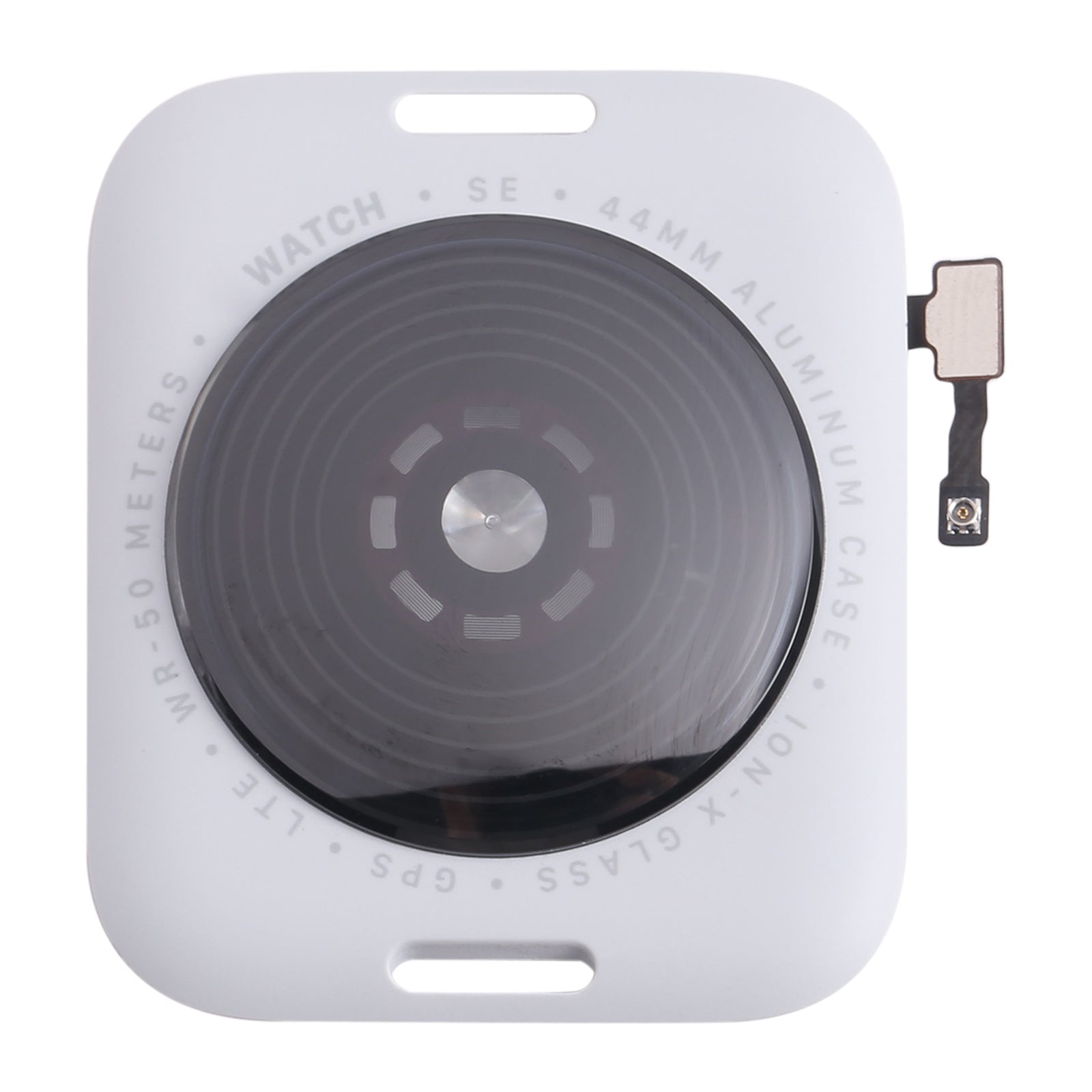 For Apple Watch SE 2022 44mm LTE Edition Rear Housing Glass Cover with Cable (Silver)