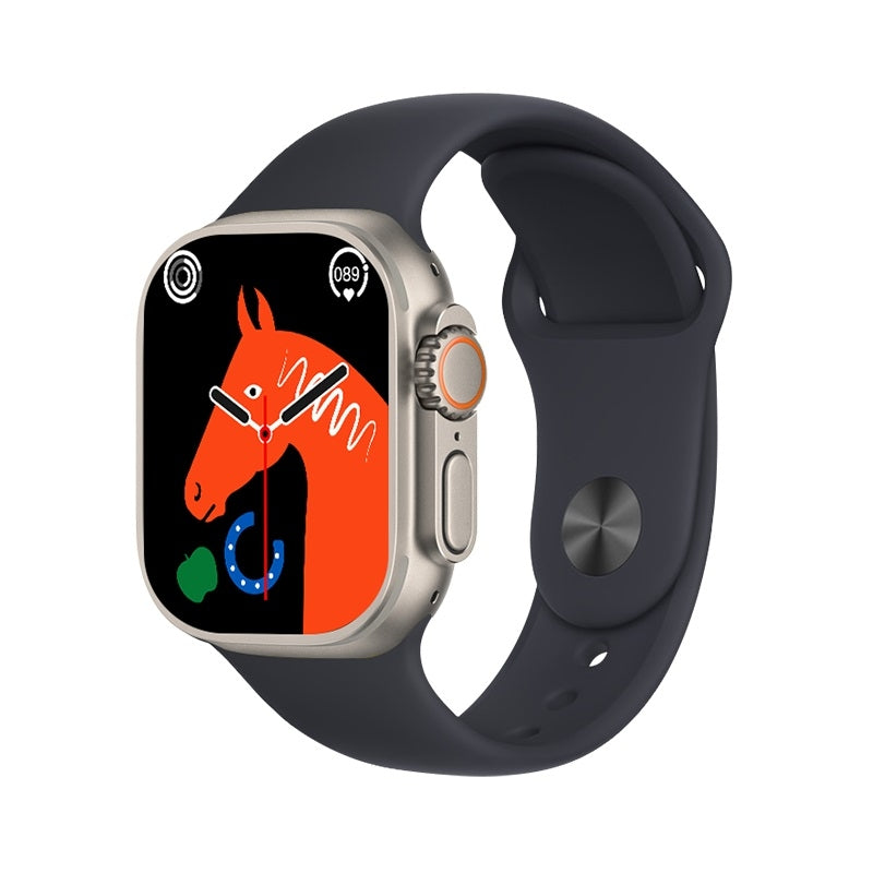 T800 Ultra 1.99 inch Silicone Band Smart Watch Support Heart Rate / ECG (Black)