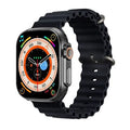 T800 Ultra 1.99 inch Ocean Silicone Band Smart Watch Support Heart Rate / ECG (Black)