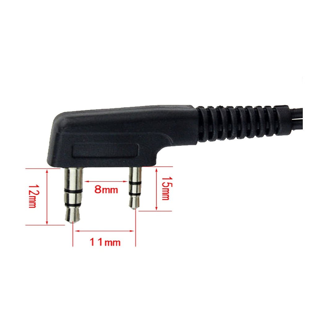 TK 2 Pin Long Clip Air Guide Covert Acoustic Tube Earpiece Speaker Microphone for H-777 / RT-5R / RT-5RV / RT-B6