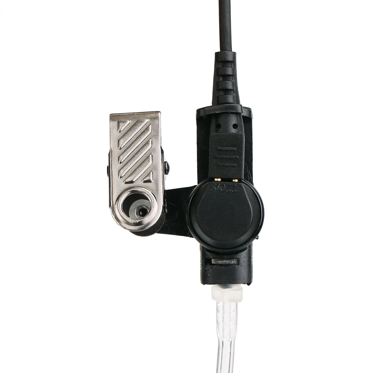 M 2 Pin Long Clip Air Guide Covert Acoustic Tube Earpiece Speaker Microphone