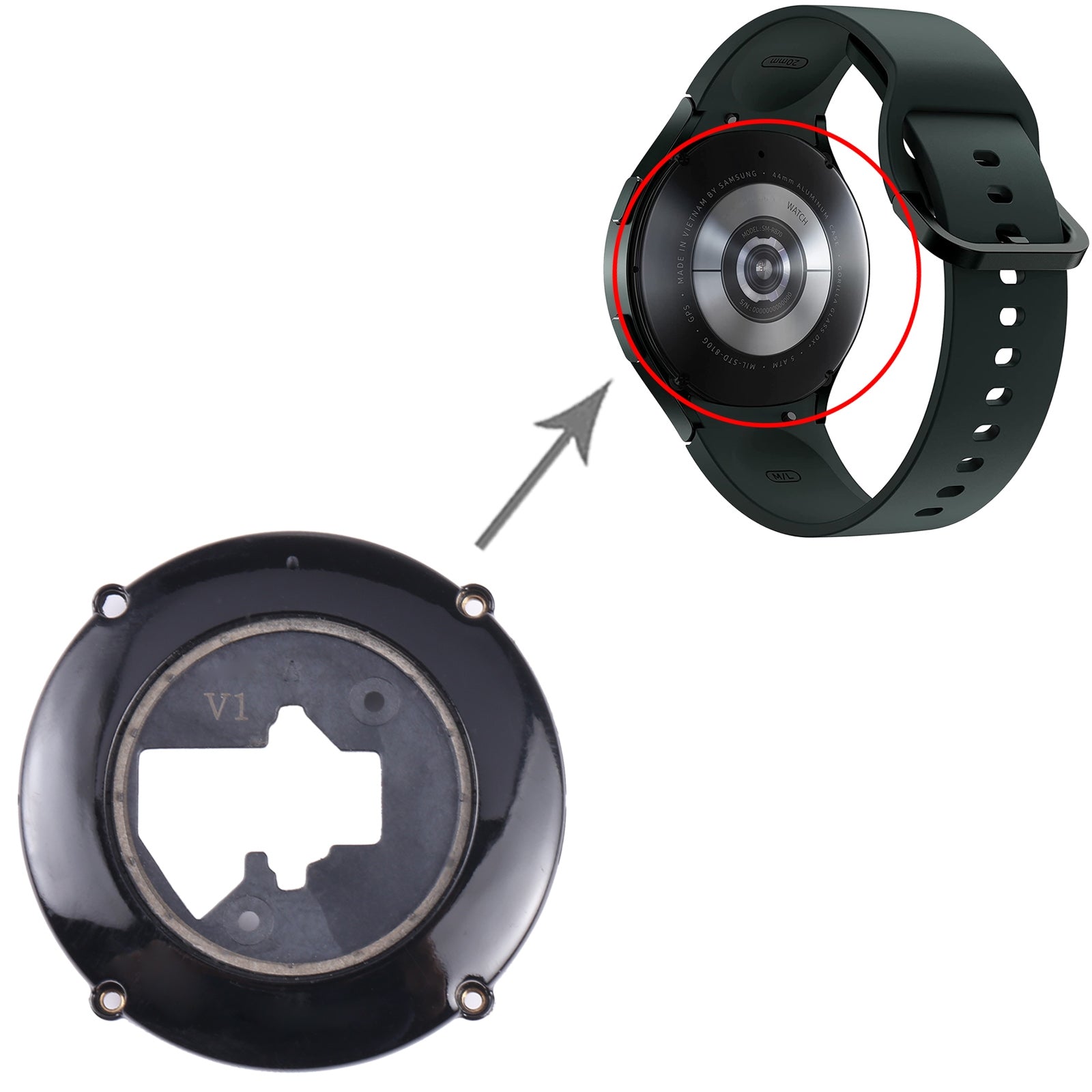 Original Rear Housing Cover For Samsung Galaxy Watch4 40mm SM-R860(Black)