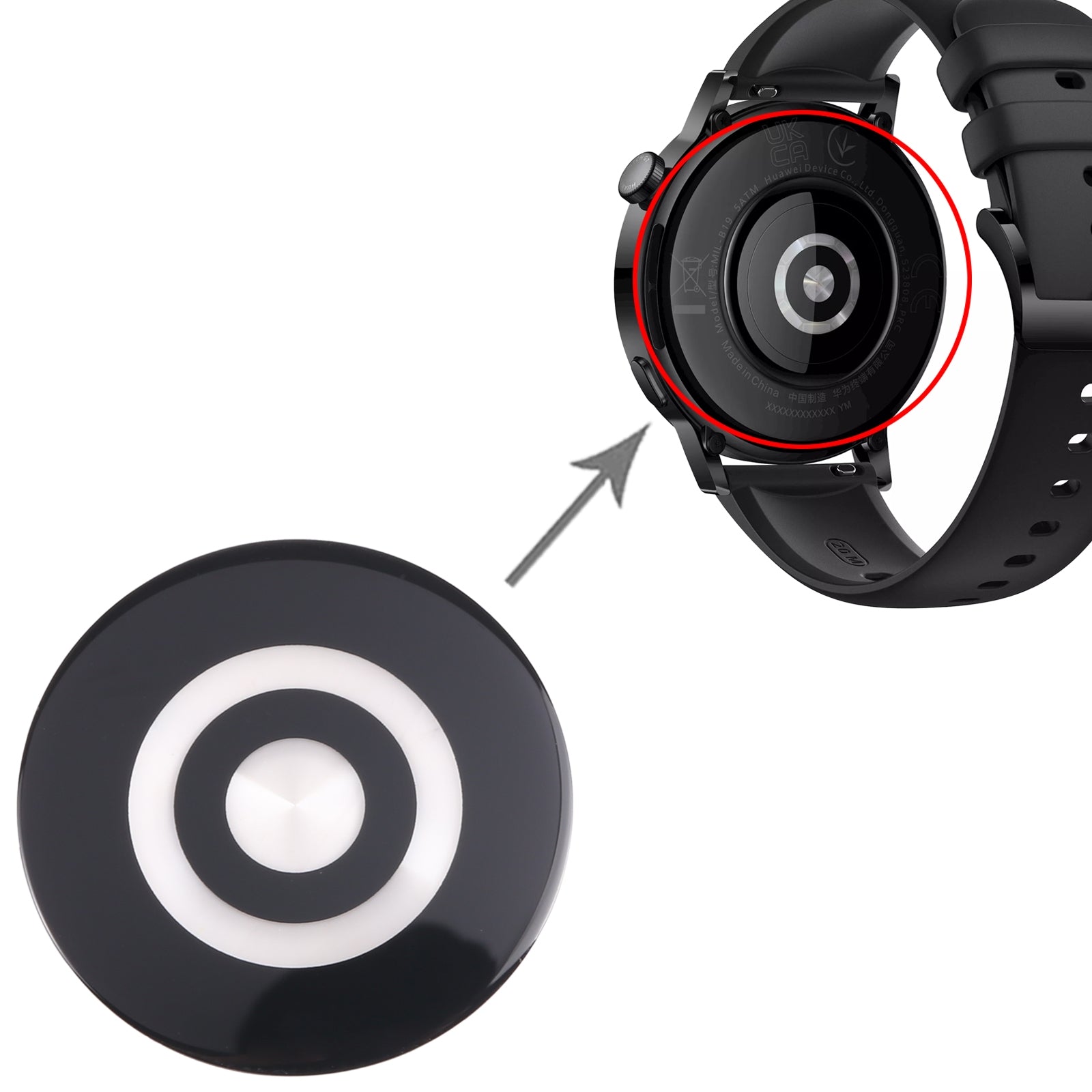 For Huawei Watch GT 3 42mm Original Heart-rate Sensor Glass Lens Cover