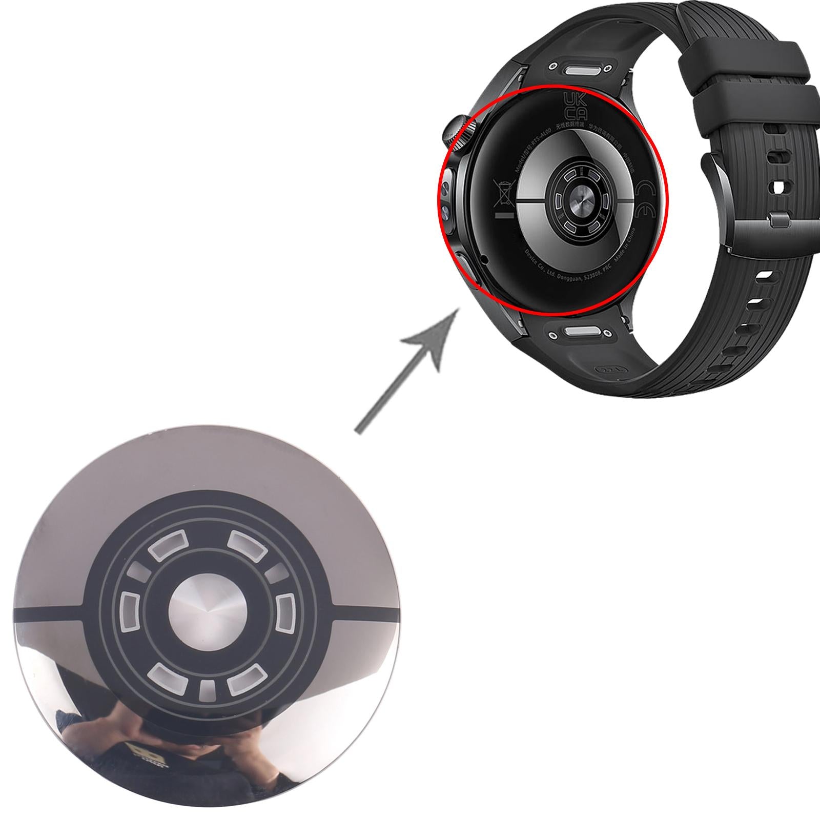 For Huawei Watch GT 6 Pro 46mm Original Heart-rate Sensor Glass Lens Cover