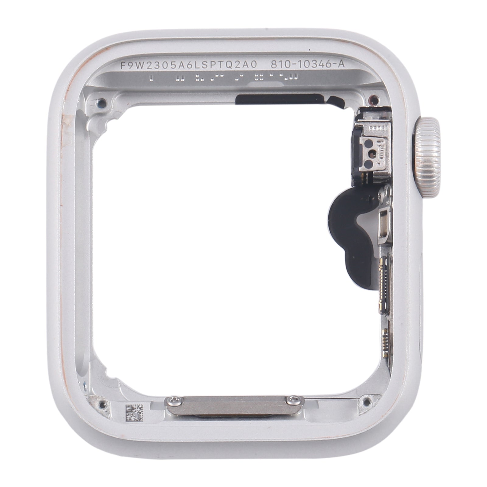 For Apple Watch Series 5 40MM LTE Aluminium Alloy Middle Frame Bezel Plate with Crown Spin Axis Flex Cable(Silver)