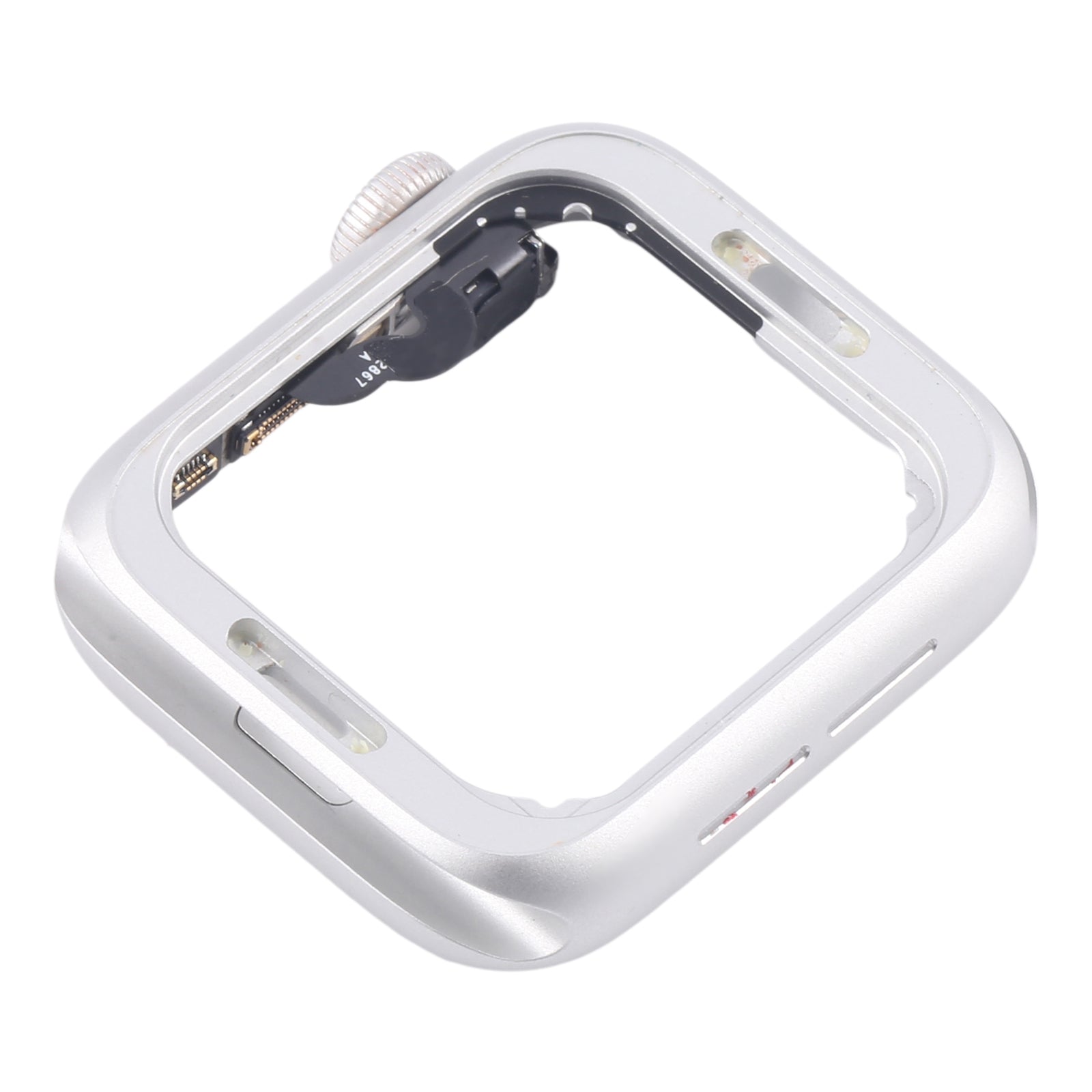 For Apple Watch Series 4 44MM LTE Aluminium Alloy Middle Frame Bezel Plate with Crown Spin Axis Flex Cable(Silver)