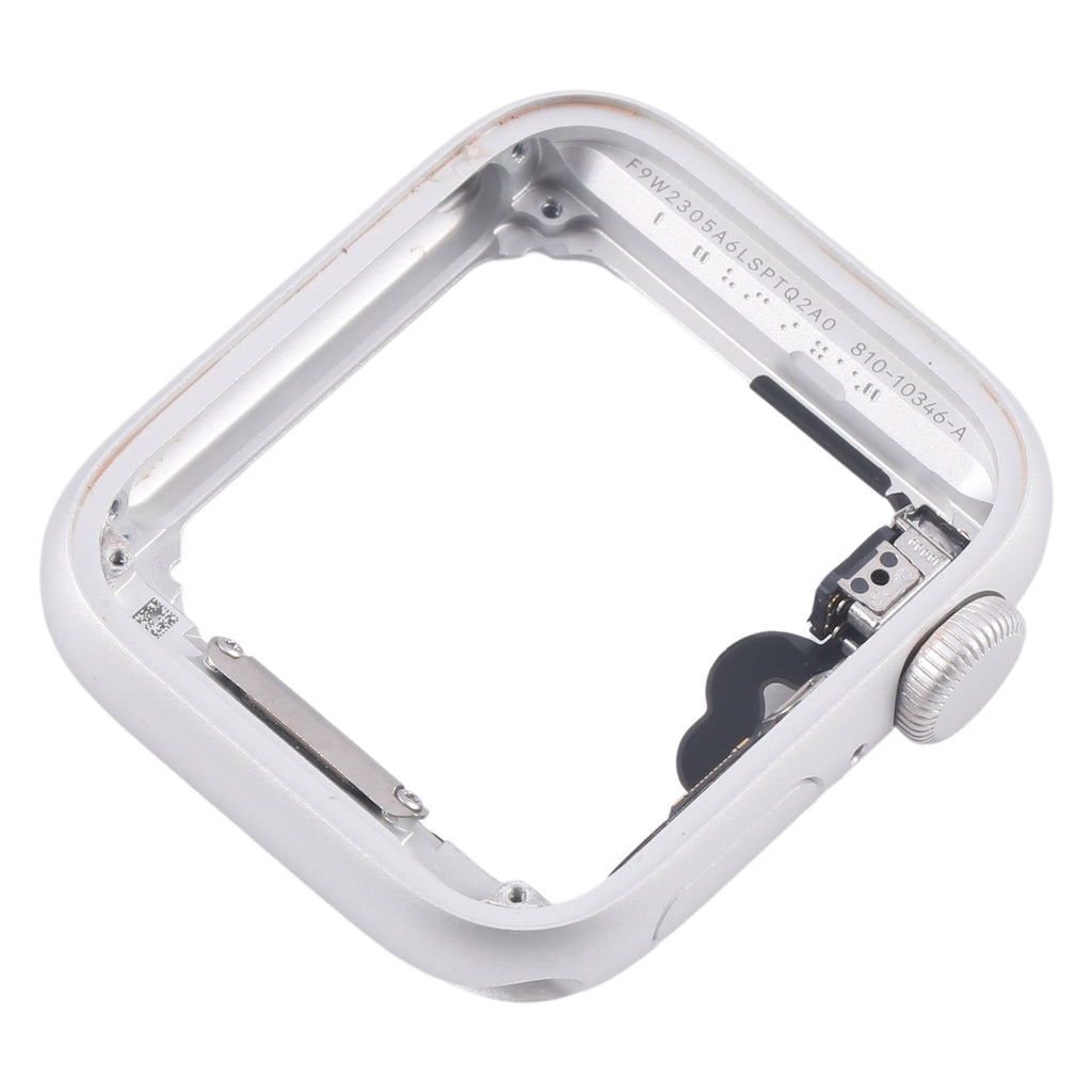 For Apple Watch Series 5 44MM LTE Aluminium Alloy Middle Frame Bezel Plate with Crown Spin Axis Flex Cable(Silver)