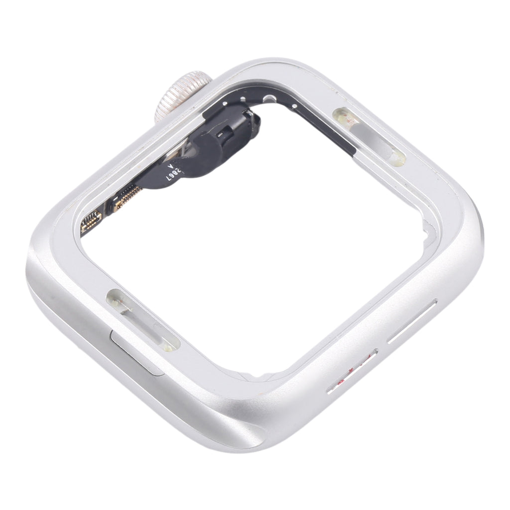 For Apple Watch Series SE 2020 44MM LTE Aluminium Alloy Middle Frame Bezel Plate with Crown Spin Axis Flex Cable(Silver)