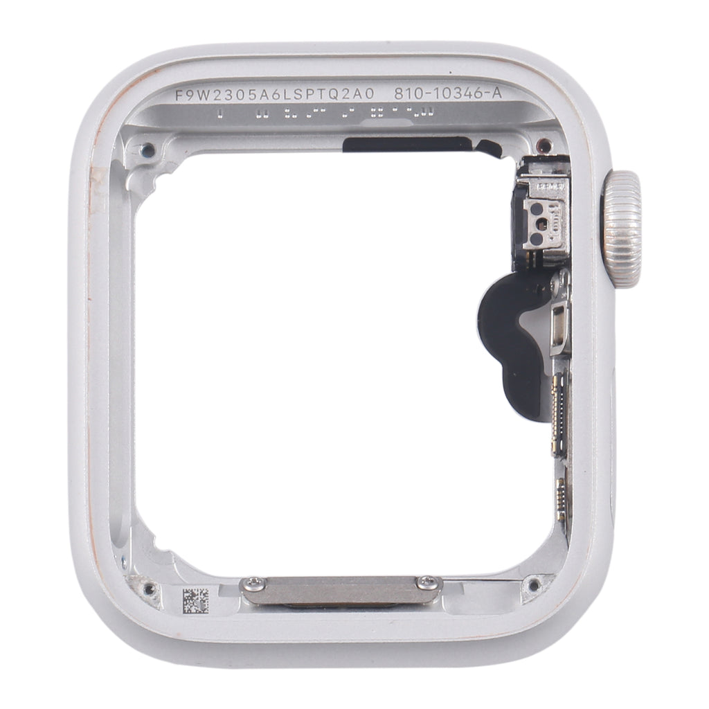 For Apple Watch SE 2020 44MM GPS Aluminium Alloy Middle Frame Bezel Plate with Crown Spin Axis Flex Cable(Silver)