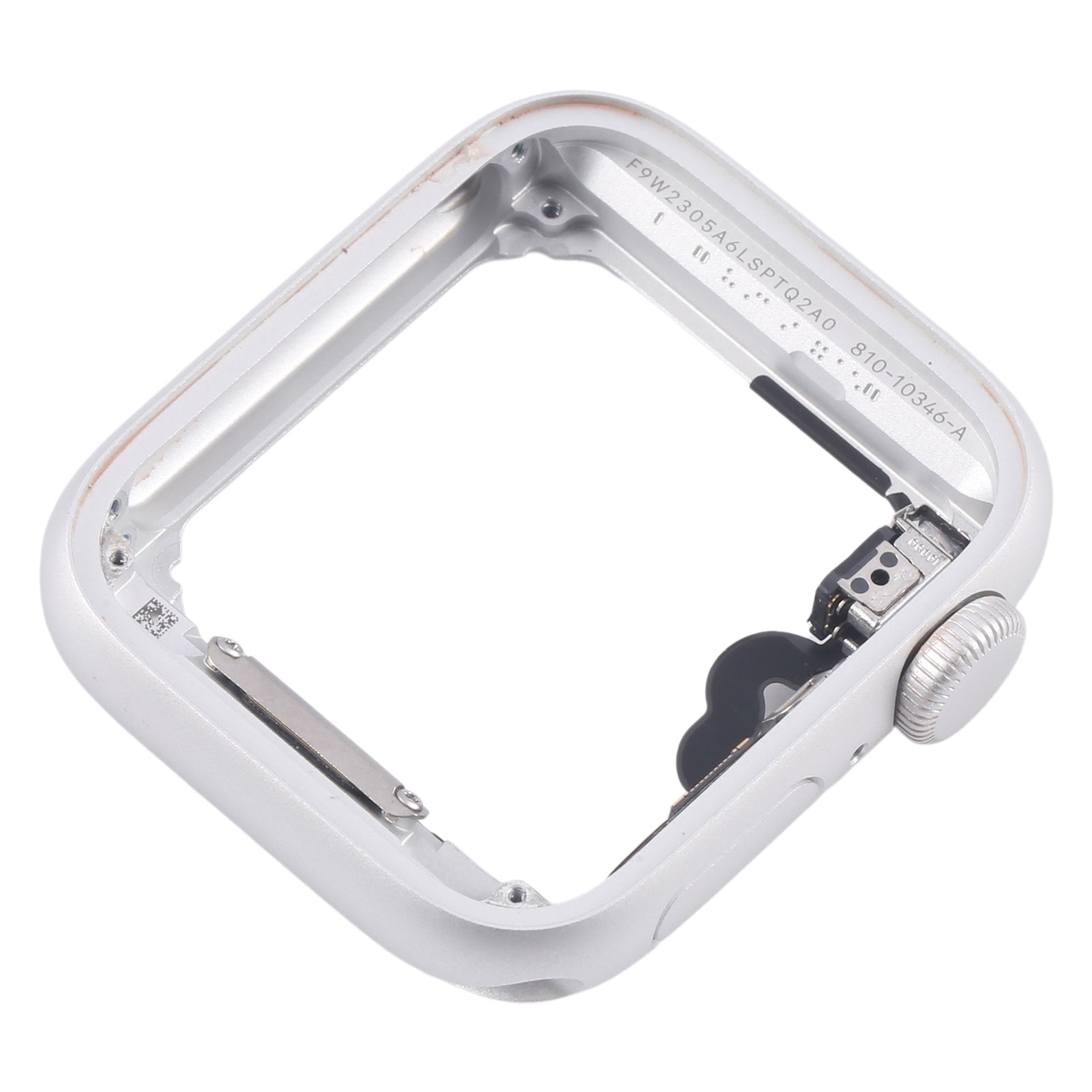 For Apple Watch SE 2020 44MM GPS Aluminium Alloy Middle Frame Bezel Plate with Crown Spin Axis Flex Cable(Silver)