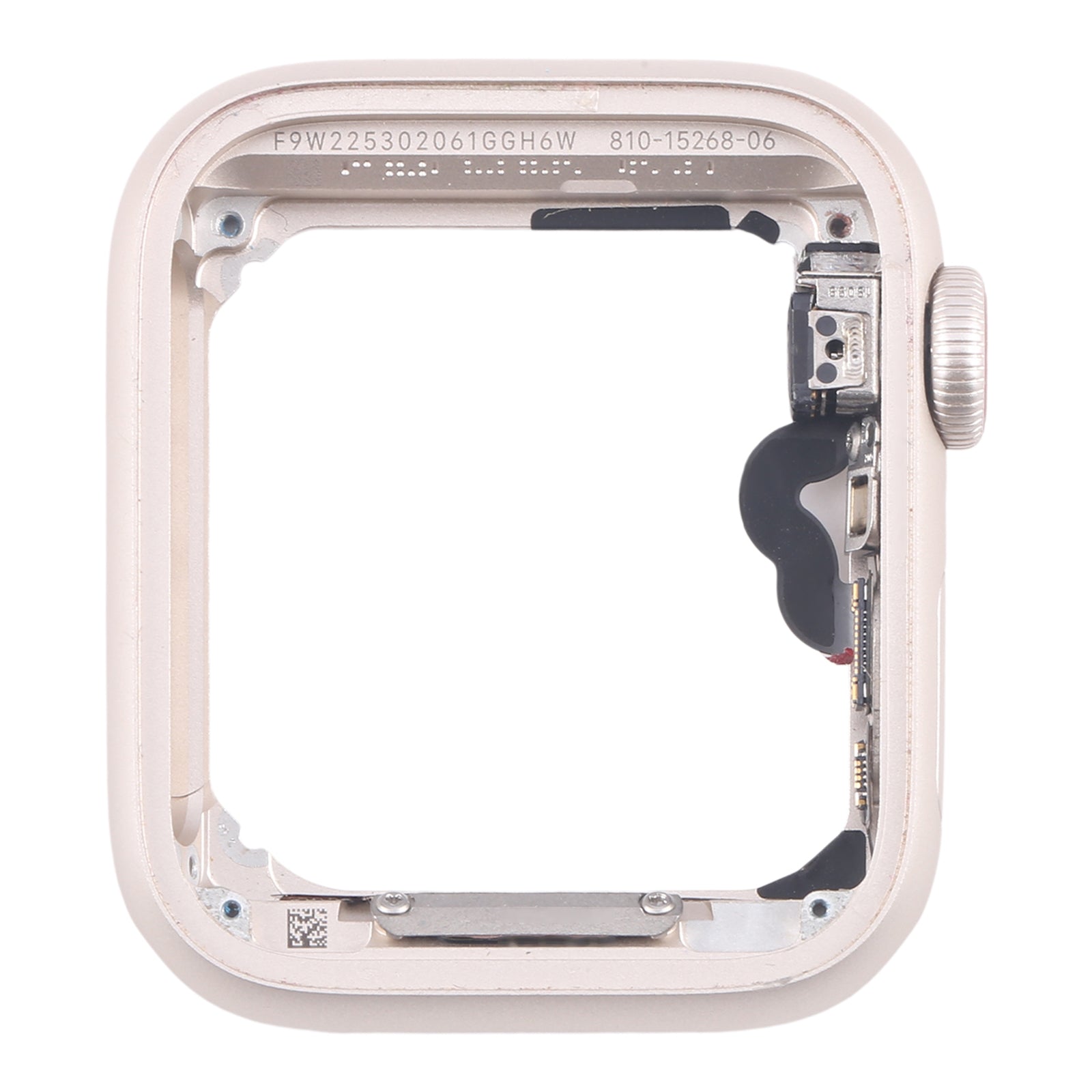 For Apple Watch SE 2022 40MM LTE Aluminium Alloy Middle Frame Bezel Plate with Crown Spin Axis Flex Cable(Starlight)