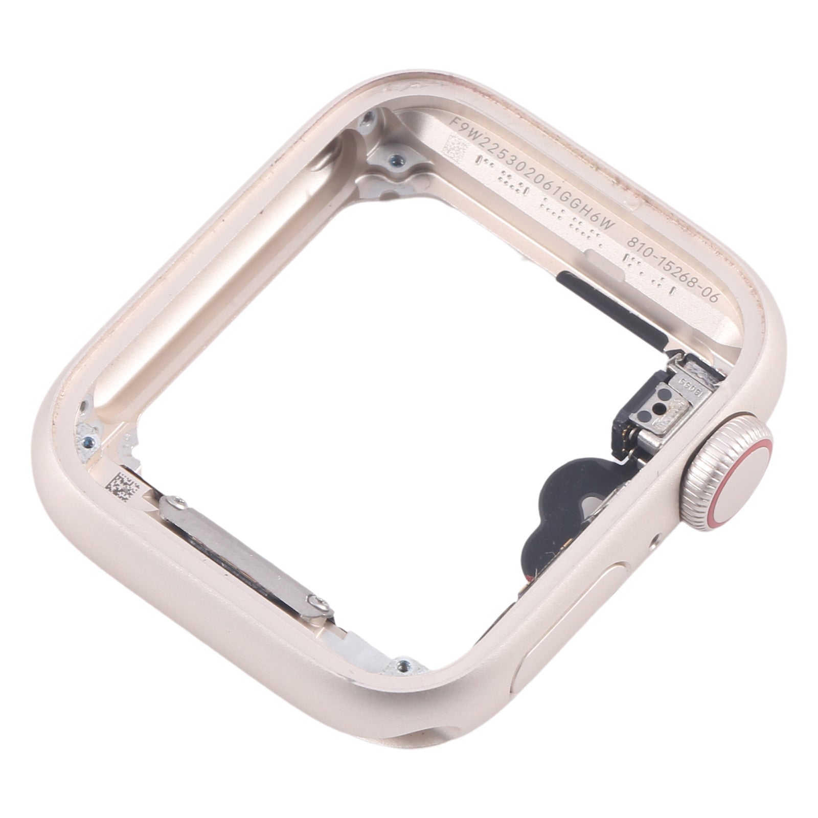 For Apple Watch SE 2022 40MM GPS Aluminium Alloy Middle Frame Bezel Plate with Crown Spin Axis Flex Cable(Starlight)