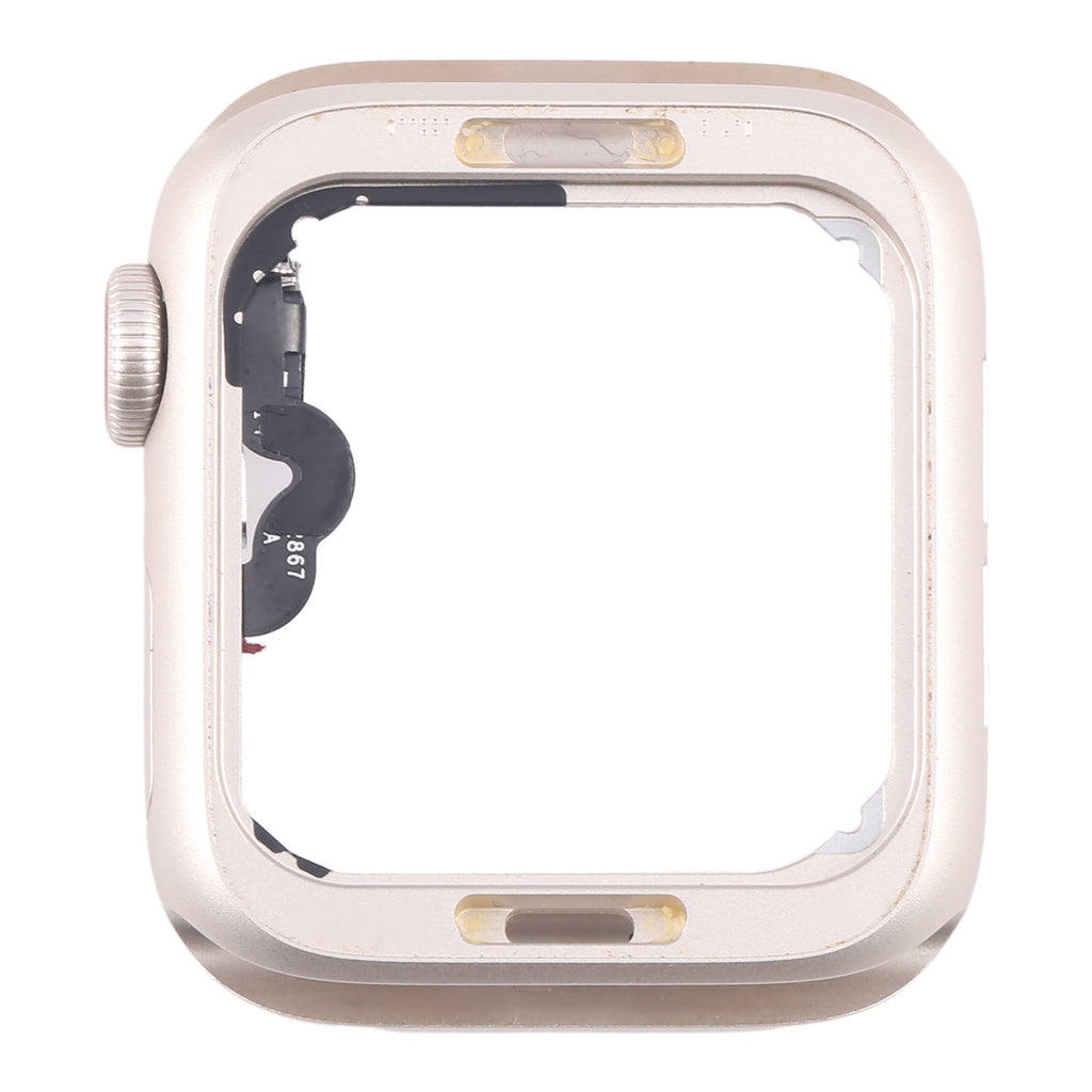 For Apple Watch SE 2022 44MM LTE Aluminium Alloy Middle Frame Bezel Plate with Crown Spin Axis Flex Cable(Starlight)