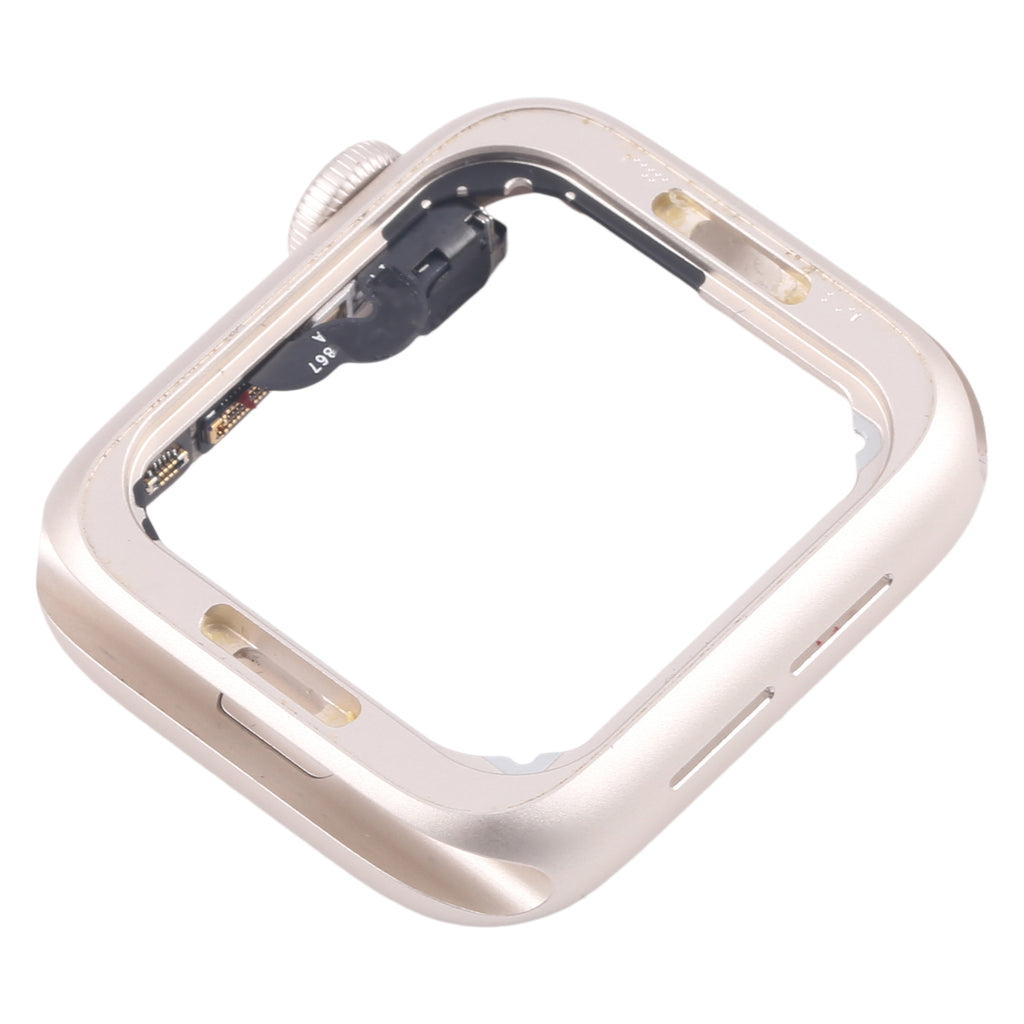 For Apple Watch SE 2022 44MM LTE Aluminium Alloy Middle Frame Bezel Plate with Crown Spin Axis Flex Cable(Starlight)