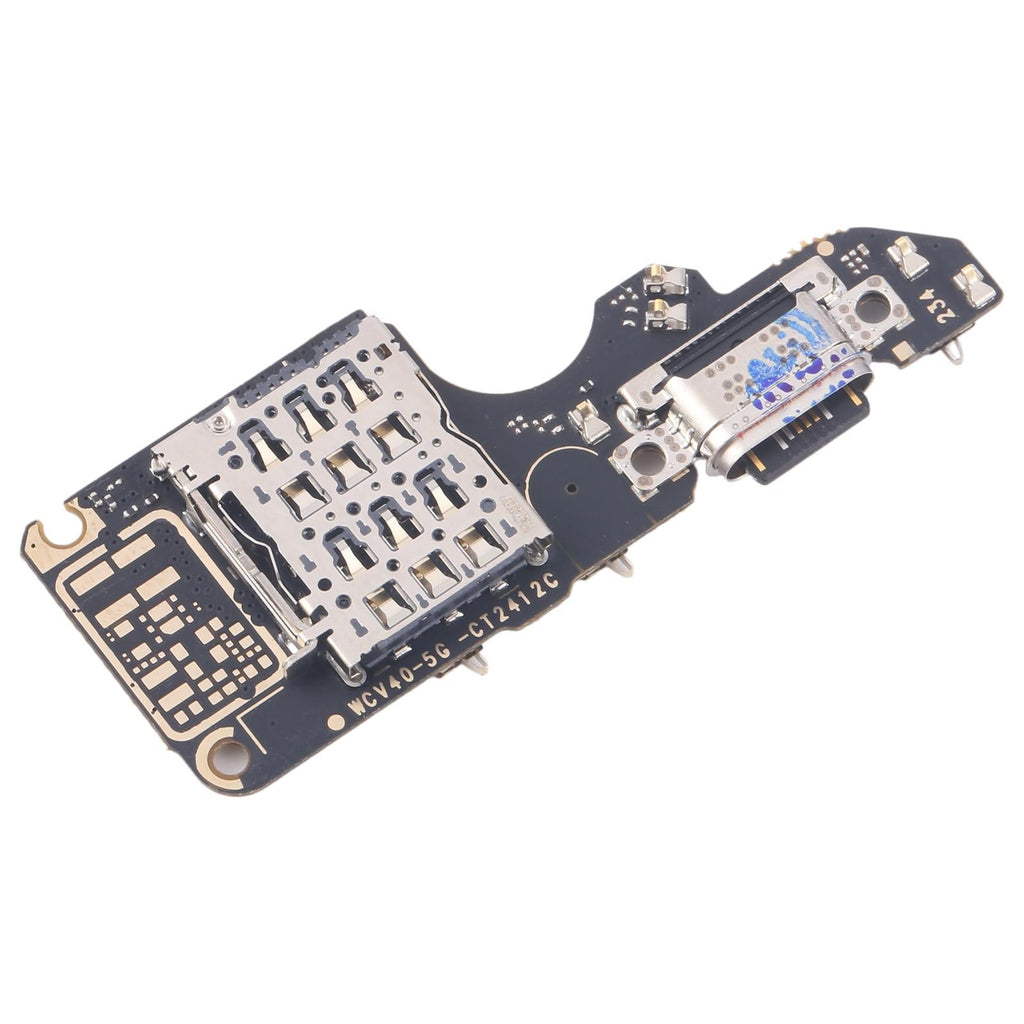For vivo V40 5G V2348 Charging Port Board With SIM Card Holder Socket, Not Supporting Fast Charging