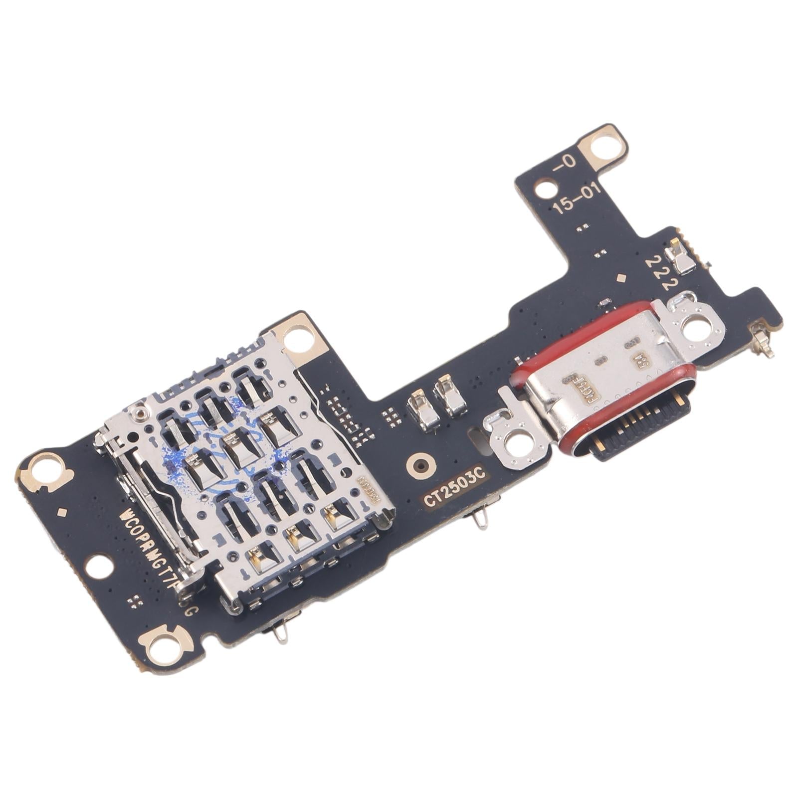For Realme GT7 Pro Racing Charging Port Board With SIM Card Holder Socket, Not Supporting Fast Charging