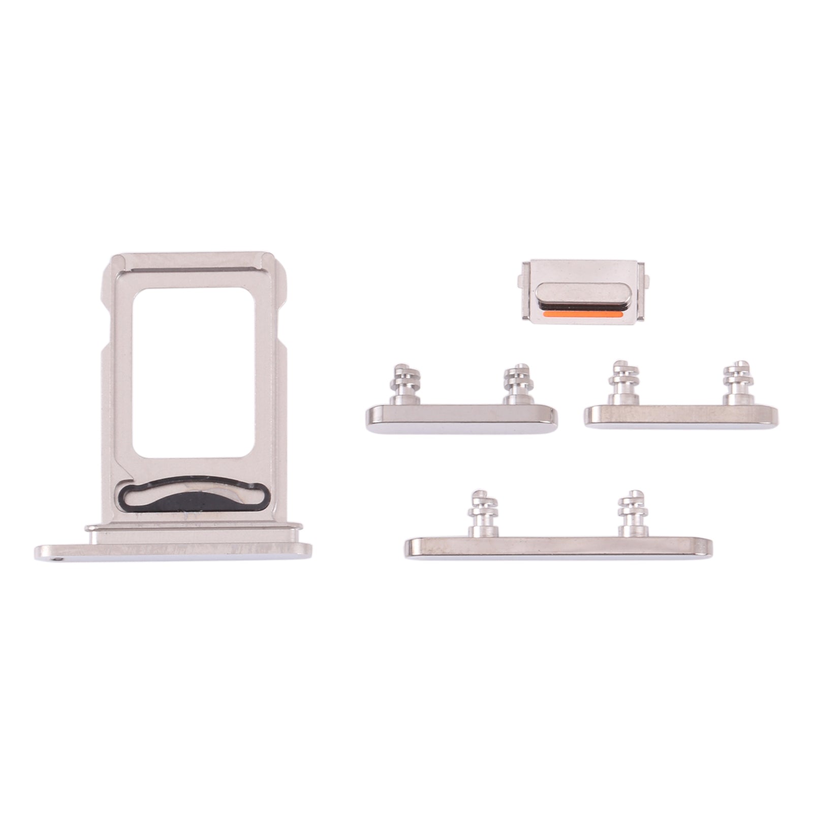 SIM Card Tray + SIM Card Tray + Side Keys for iPhone 13 Pro(Silver)