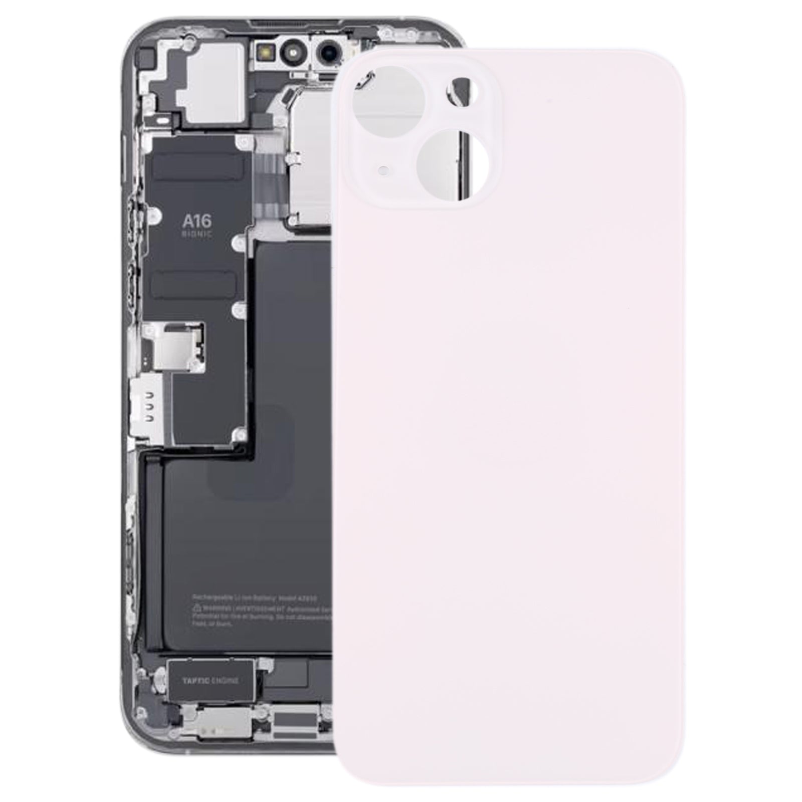 For iPhone 14 Plus Battery Back Cover(Pink)