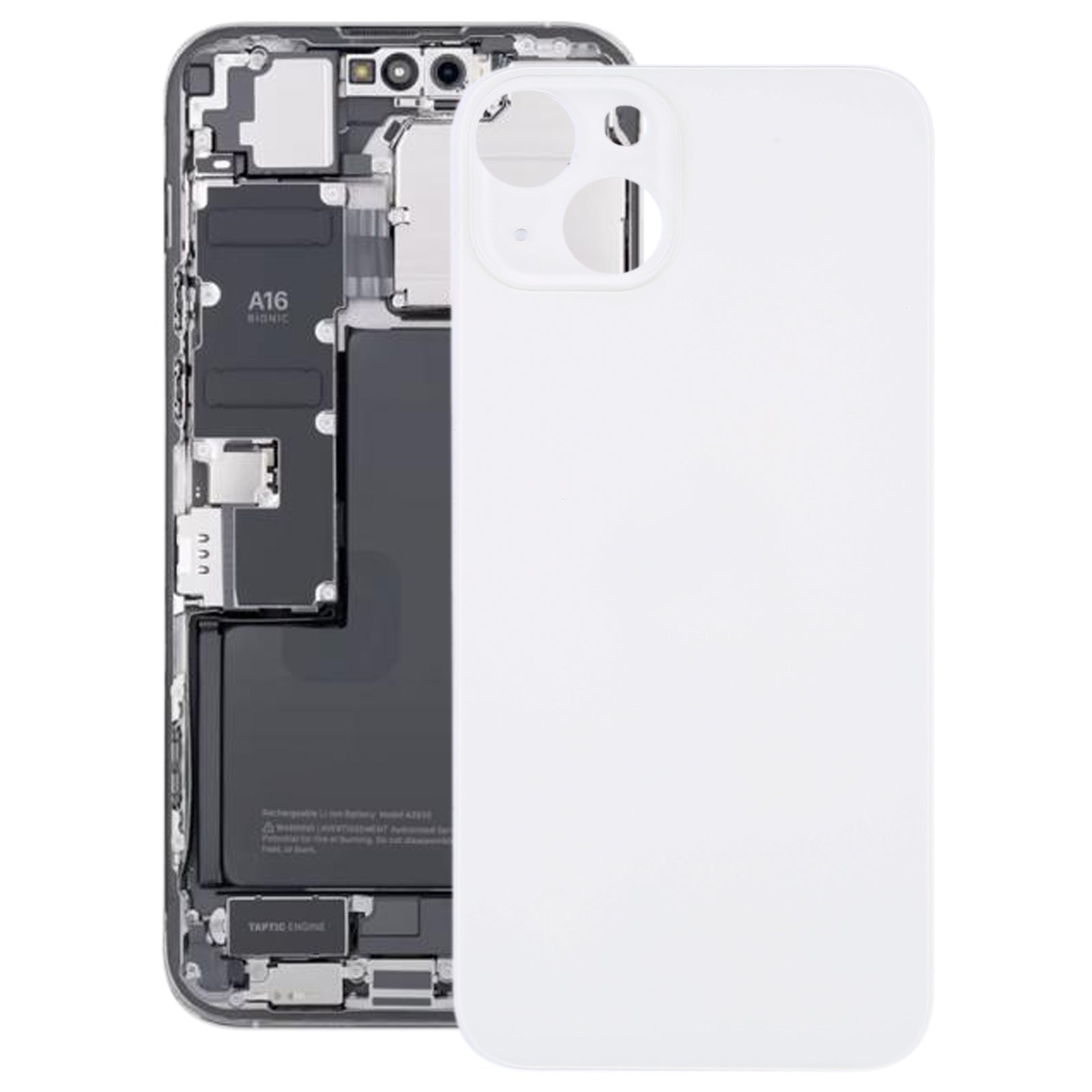 For iPhone 14 Plus Battery Back Cover(Silver)