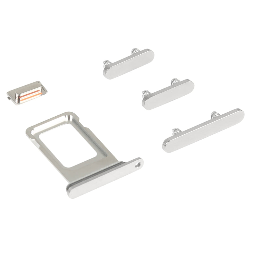 SIM Card Tray + Side Keys for iPhone 14 Pro Max(Silver)