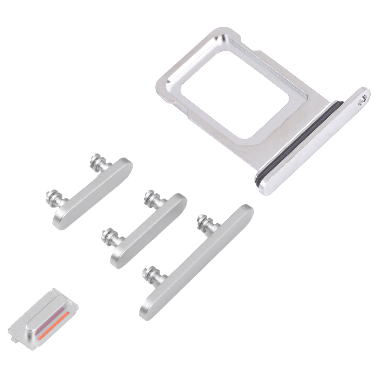 SIM Card Tray + SIM Card Tray + Side Keys for iPhone 14 Pro (Silver)
