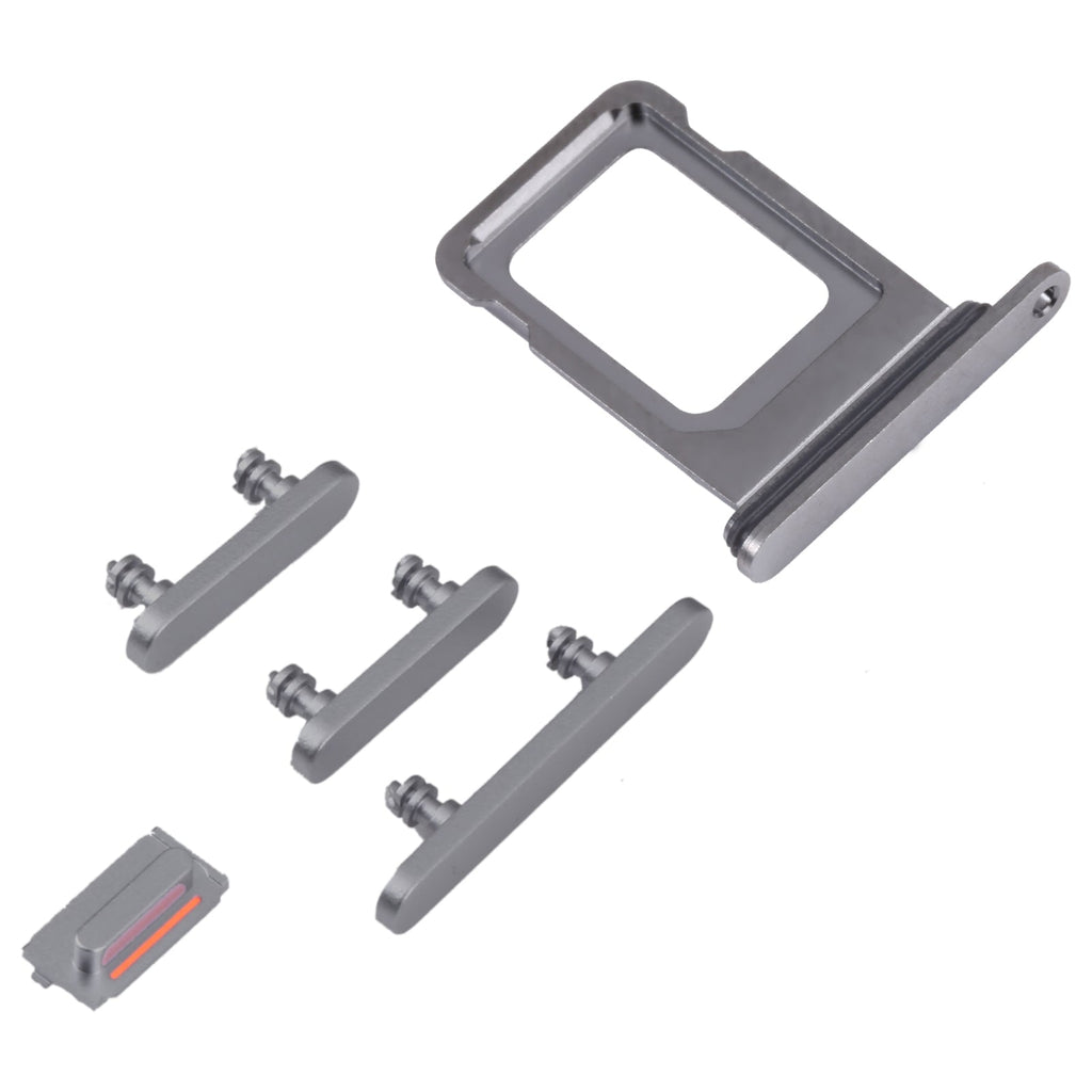SIM Card Tray + SIM Card Tray + Side Keys for iPhone 14 Pro Max (Black)