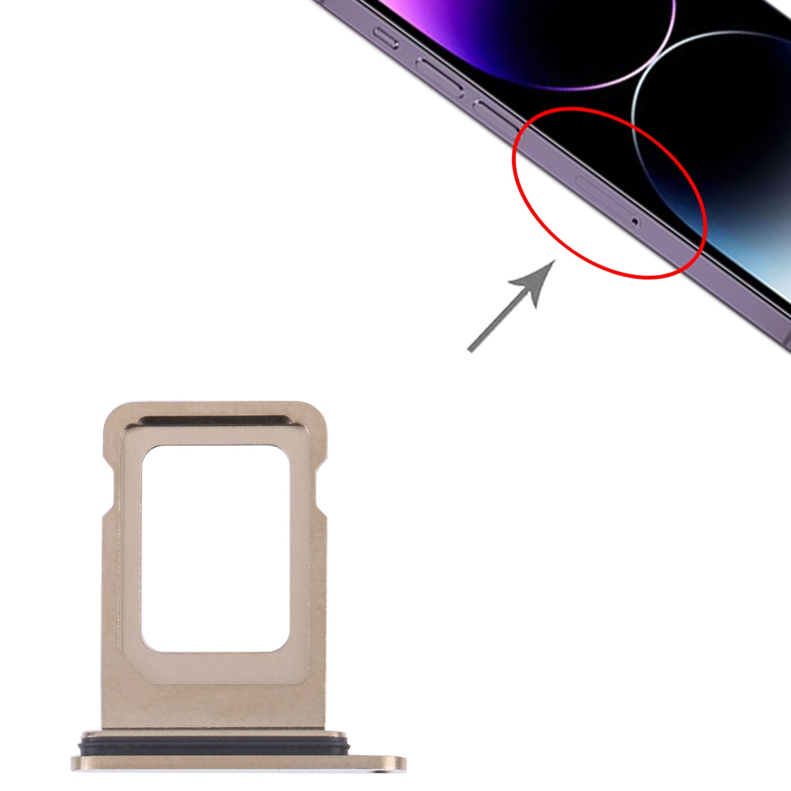 SIM+SIM Card Tray for iPhone 14 Pro Max (Gold)