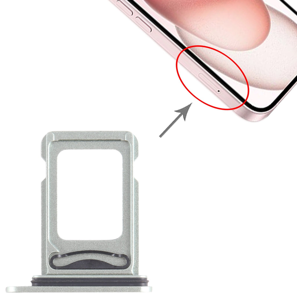 For iPhone 15 SIM + SIM Card Tray (Green)