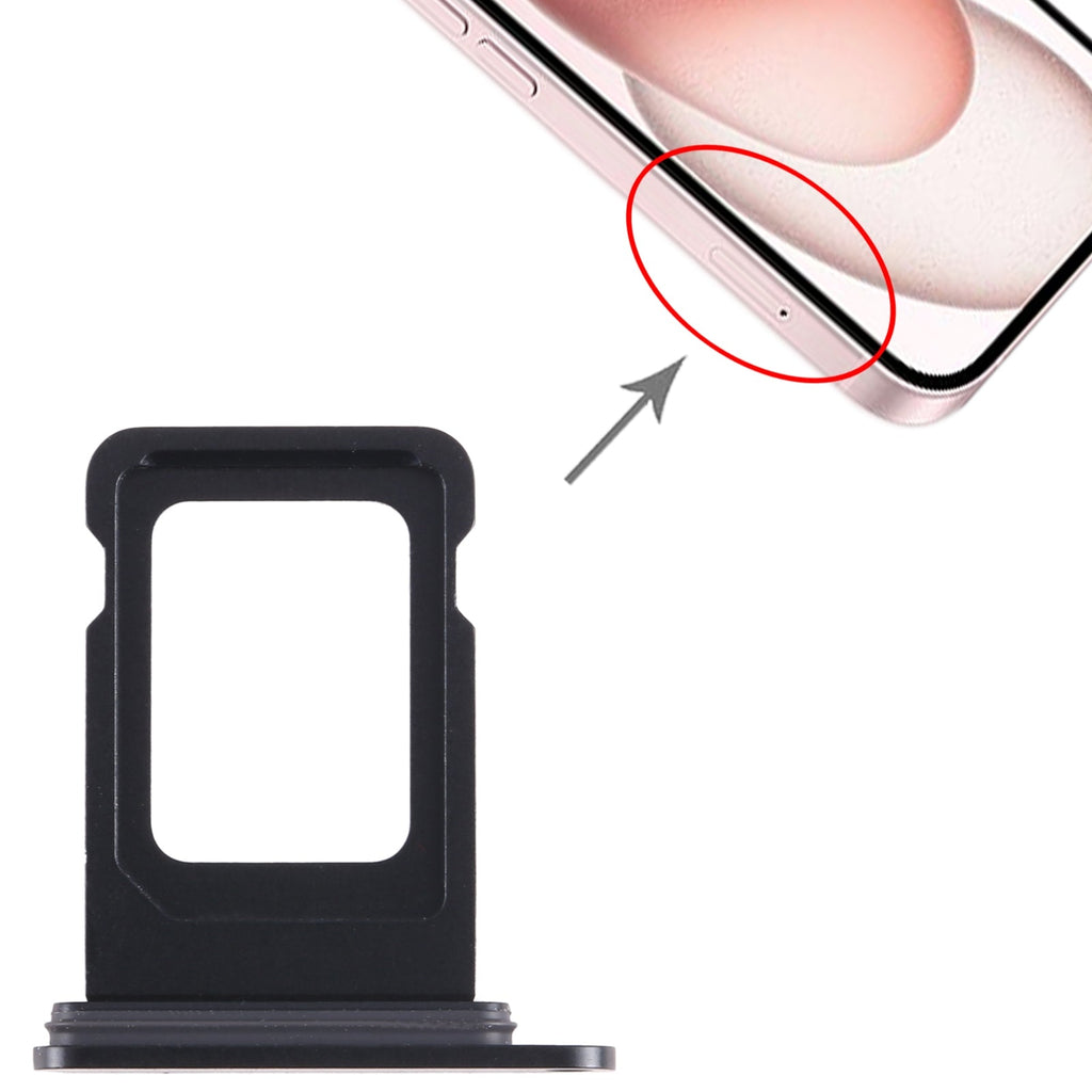 For iPhone 15 Plus SIM Card Tray (Black)