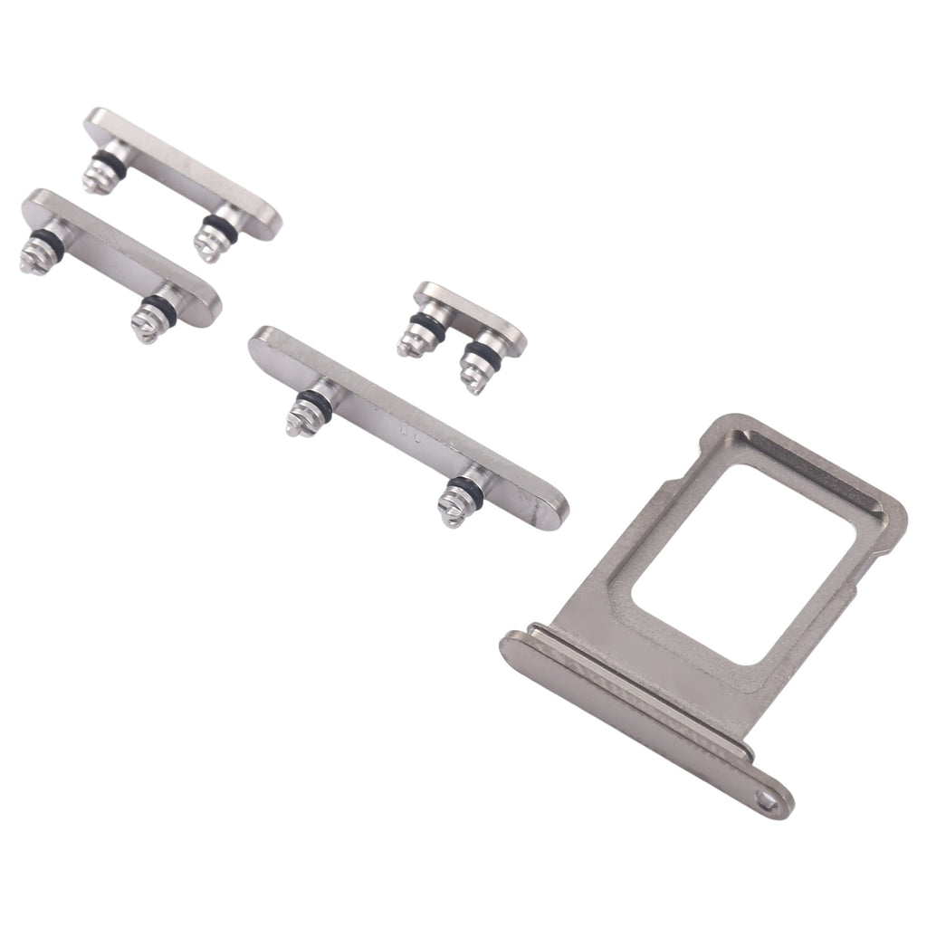 For iPhone 16 Pro Original SIM Card Tray + Side Keys (Silver)