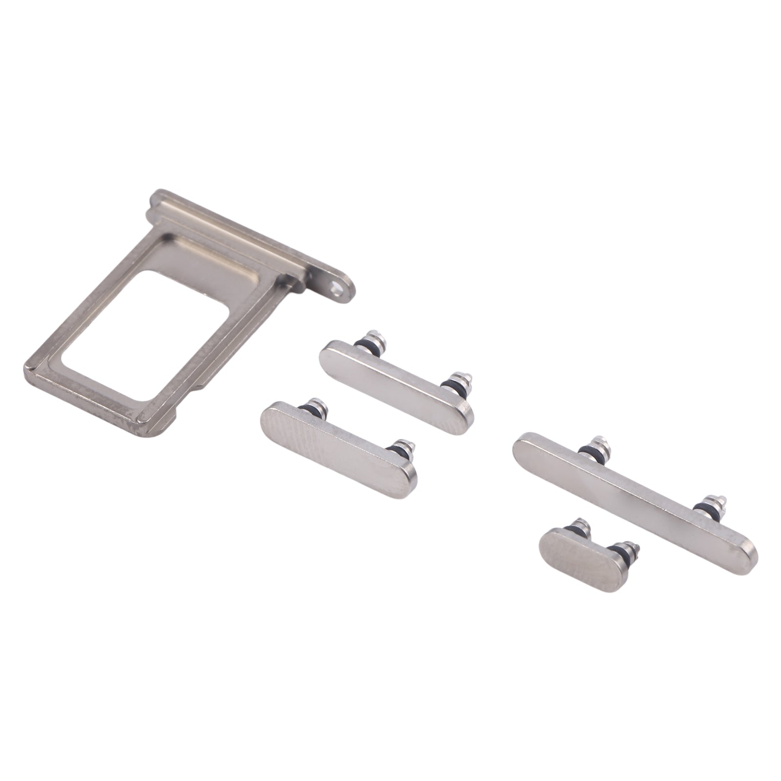 For iPhone 16 Pro Max Original SIM Card Tray + Side Keys (Silver)