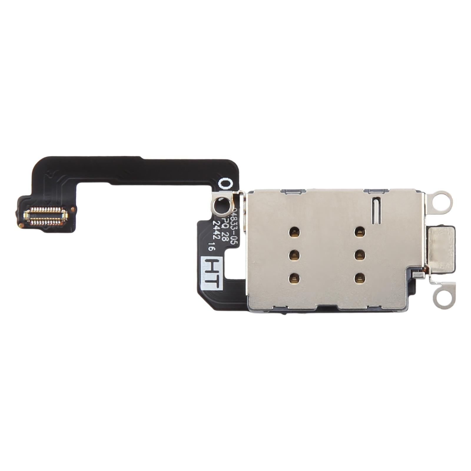 For iPhone 16 Single SIM Card Holder Socket with Flex Cable
