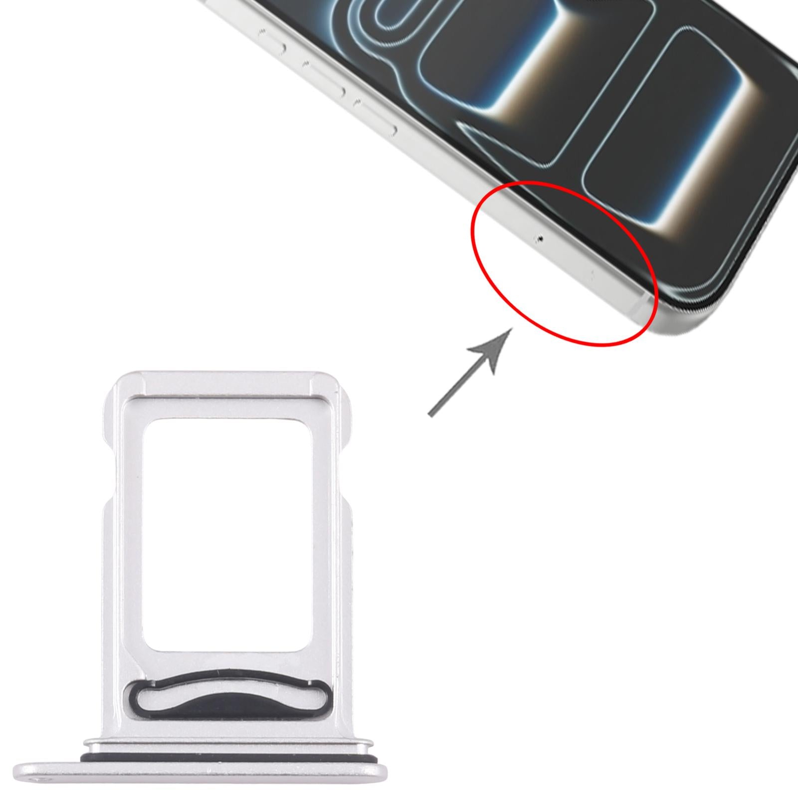For iPhone 17 Pro SIM + SIM Card Tray (White)