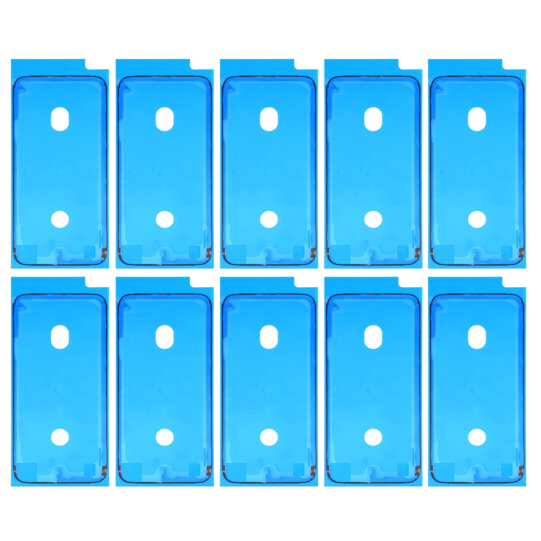 10 PCS LCD Frame Bezel Waterproof Adhesive Stickers for iPhone 8(Black)
