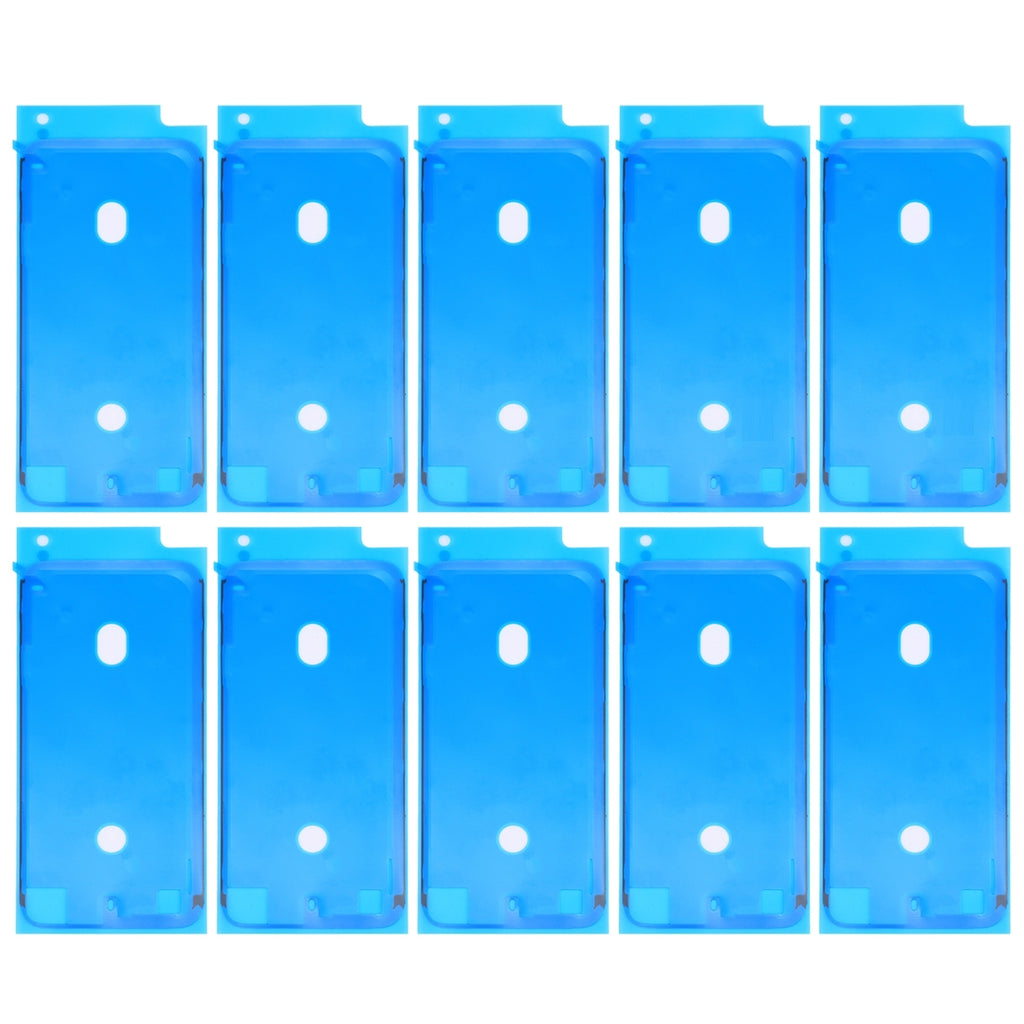 10 PCS LCD Frame Bezel Waterproof Adhesive Stickers for iPhone 8 (White)