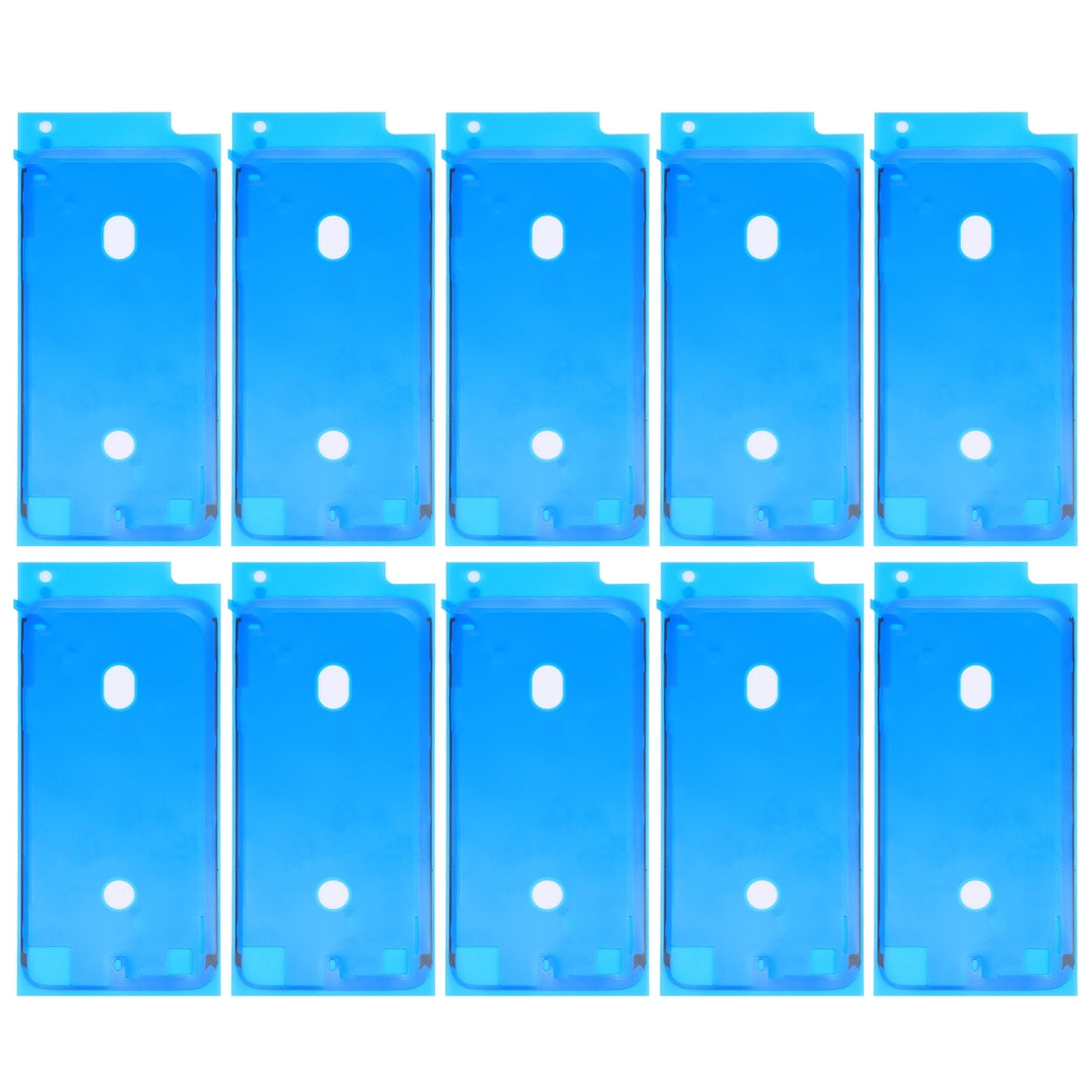 10 PCS LCD Frame Bezel Waterproof Adhesive Stickers for iPhone 8 (White)