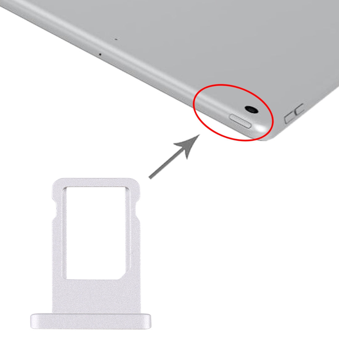 SIM Card Tray for iPad 10.2 inch 7th A2200 / A2198 / A2232 (Silver)