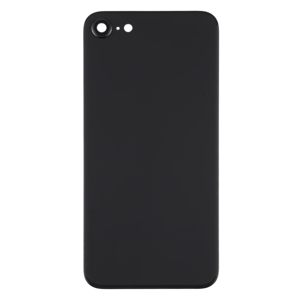 Glass Battery Back Cover with Camera Lens Frame for iPhone SE 2020(Black)