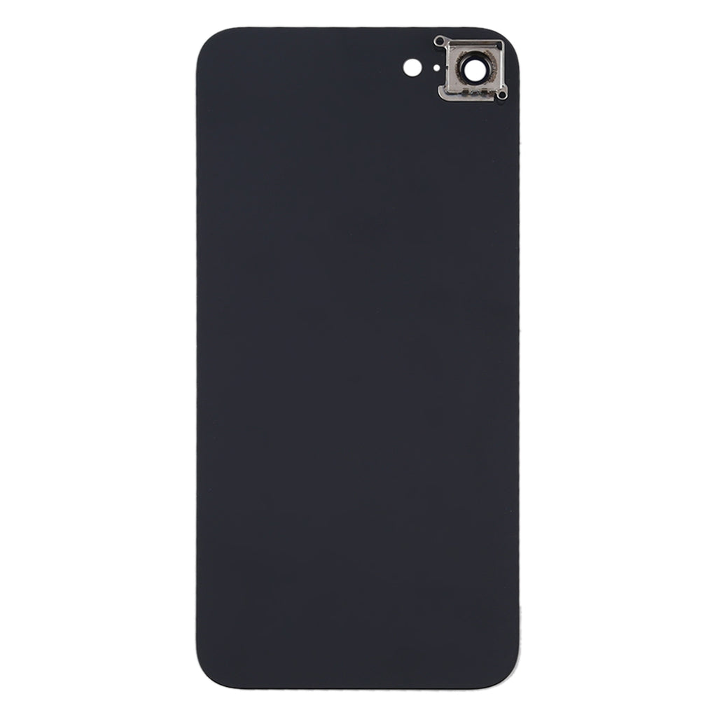 Glass Battery Back Cover with Camera Lens Frame for iPhone SE 2020(Black)