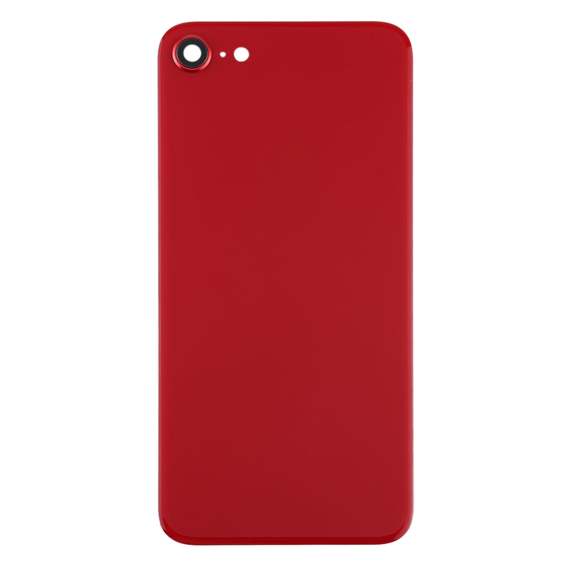 Glass Battery Back Cover with Camera Lens Frame for iPhone SE 2020(Red)