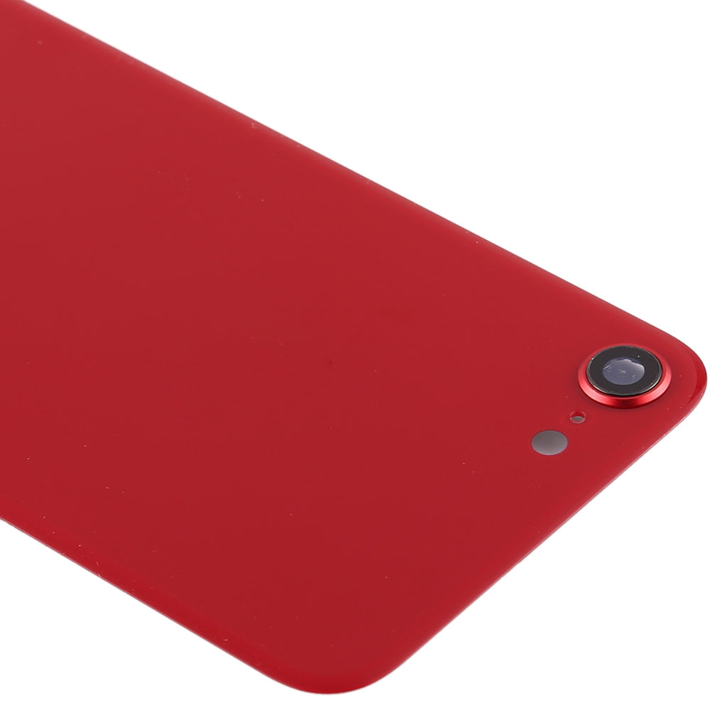 Glass Battery Back Cover with Camera Lens Frame for iPhone SE 2020(Red)