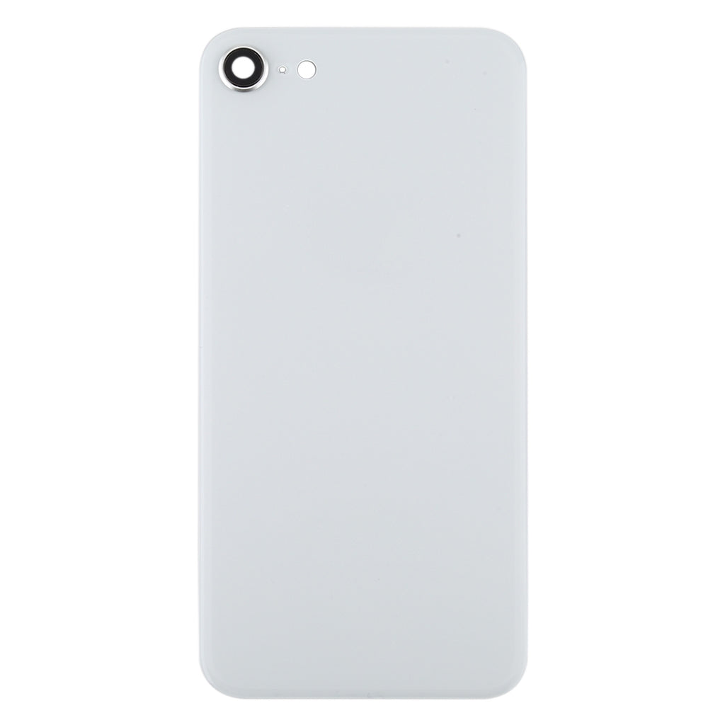 Glass Battery Back Cover with Camera Lens Frame for iPhone SE 2020(White)