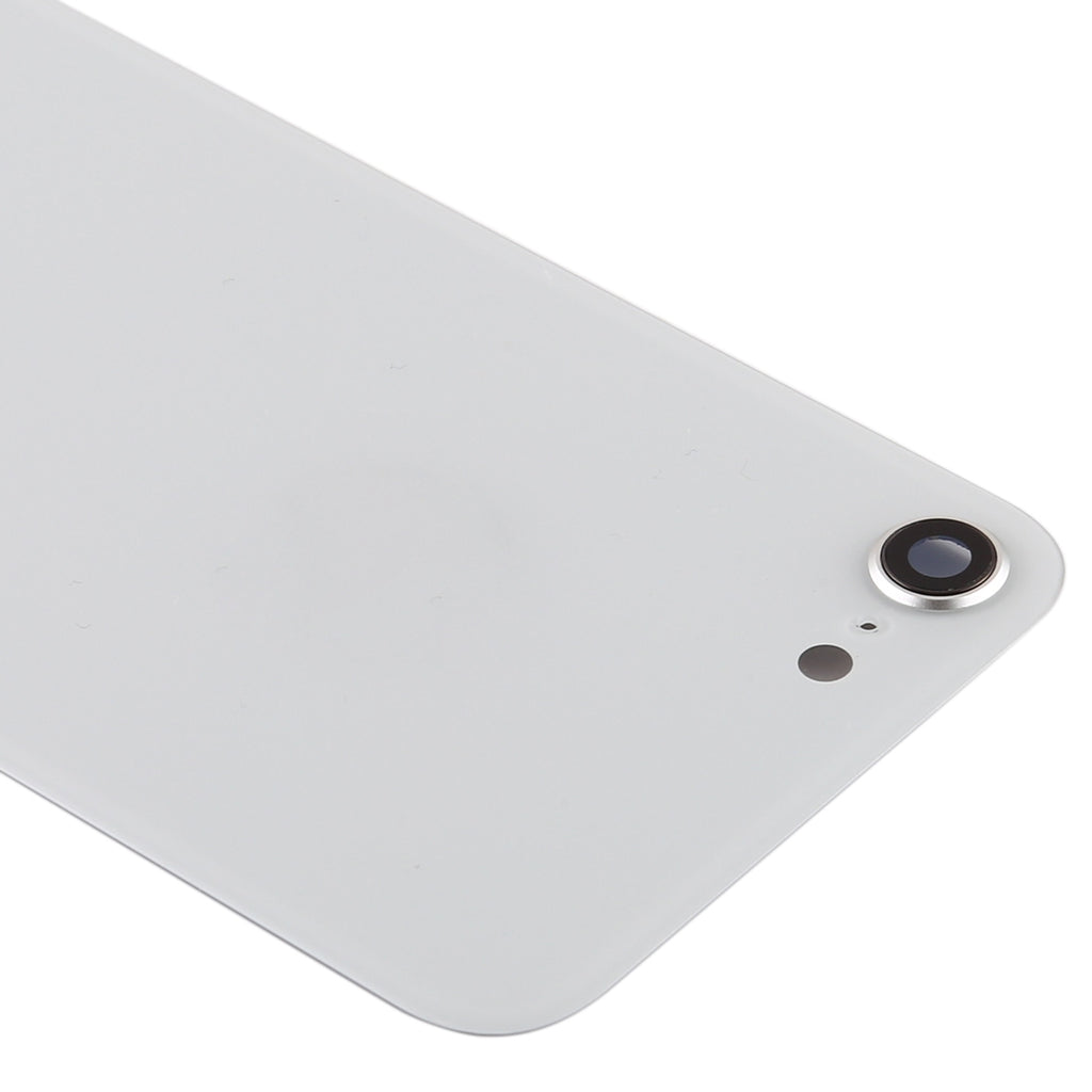 Glass Battery Back Cover with Camera Lens Frame for iPhone SE 2020(White)