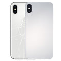 Glass Mirror Surface Battery Back Cover for iPhone X(Silver)