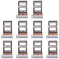 For Xiaomi 14T Pro 5G 10pcs Original SIM Card Tray + SIM Card Tray (Silver)