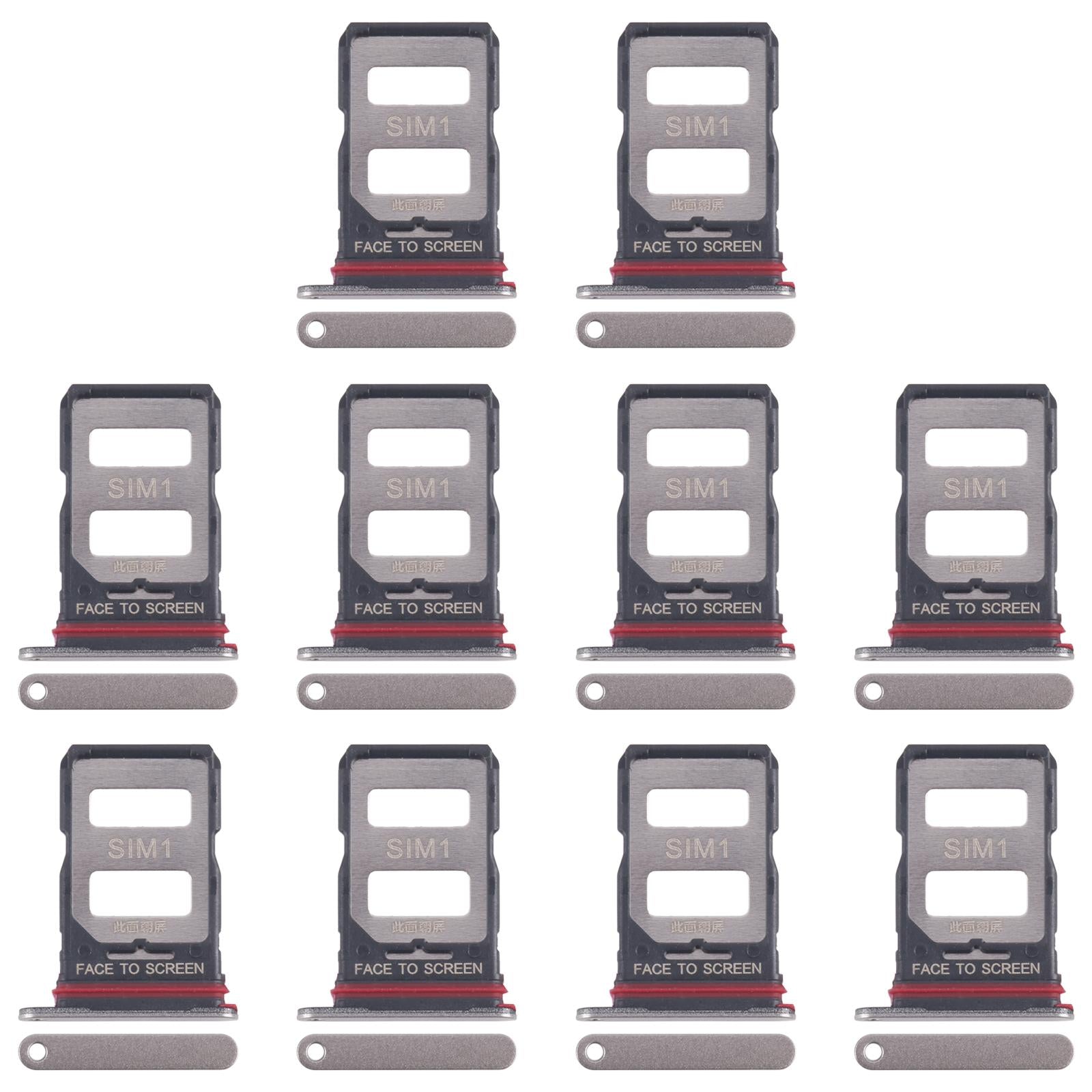 For Xiaomi 14T 5G 10pcs Original SIM Card Tray + SIM Card Tray (Gold)