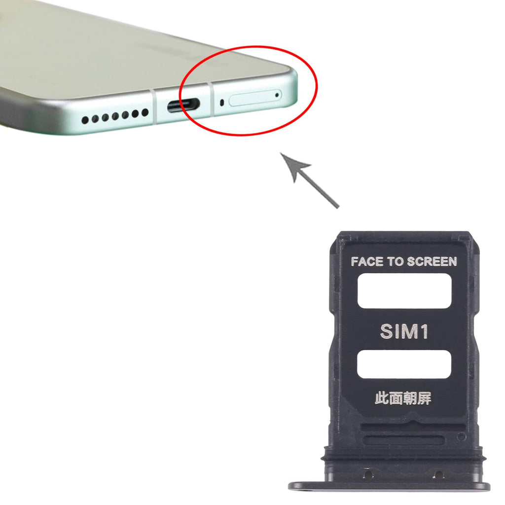 For Xiaomi 15 10pcs Original SIM Card Tray + SIM Card Tray (Black)
