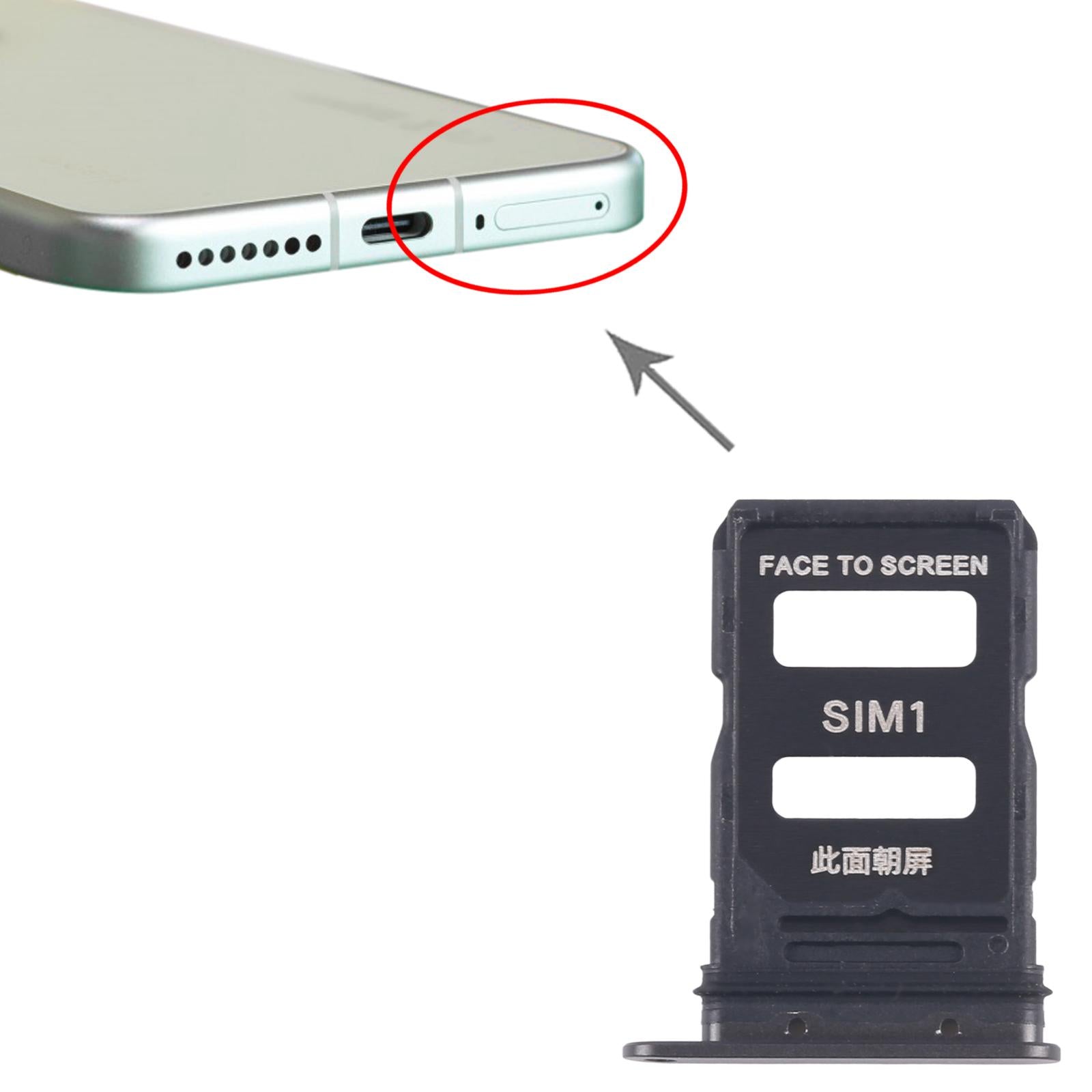 For Xiaomi 15 10pcs Original SIM Card Tray + SIM Card Tray (Black)