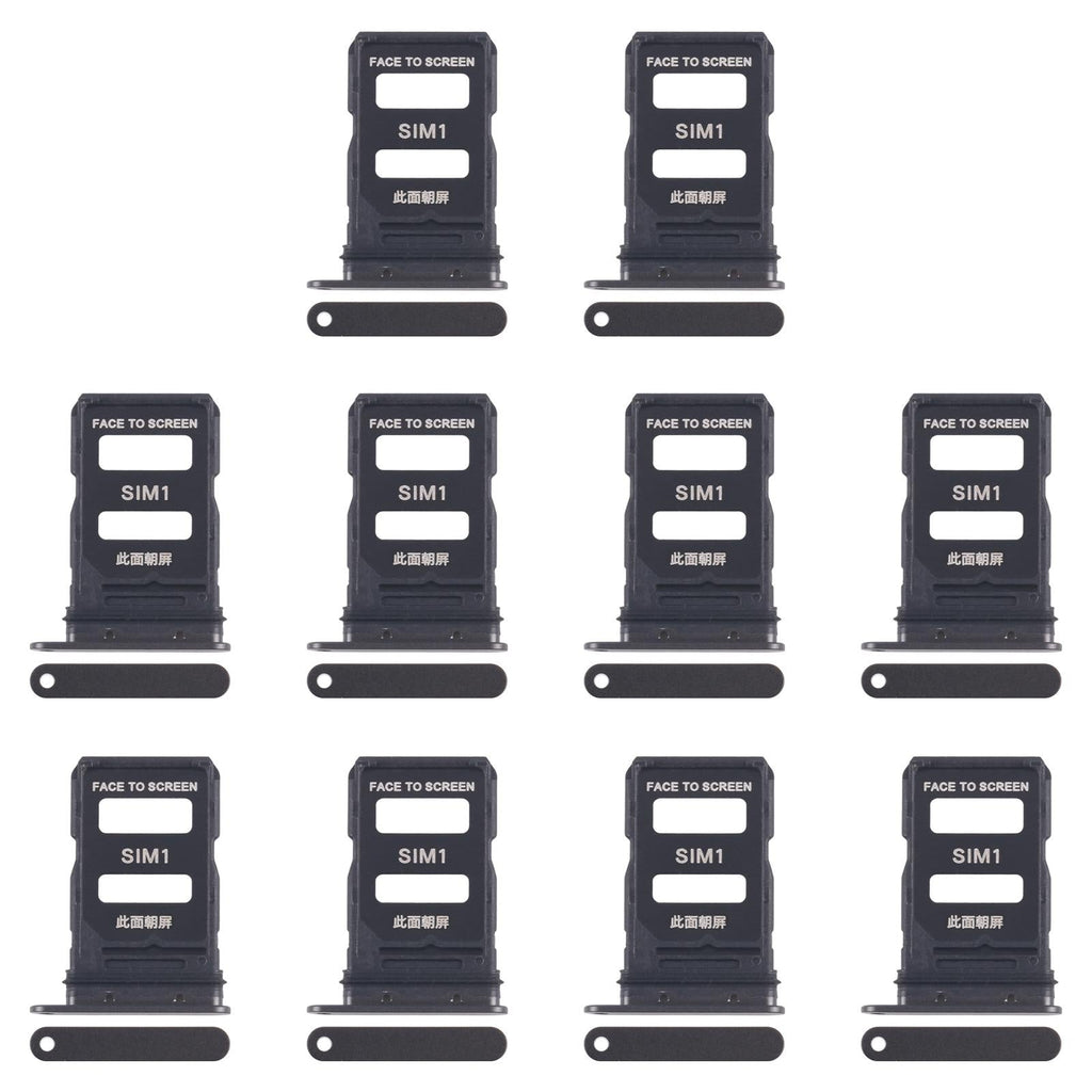 For Xiaomi 15 10pcs Original SIM Card Tray + SIM Card Tray (Black)